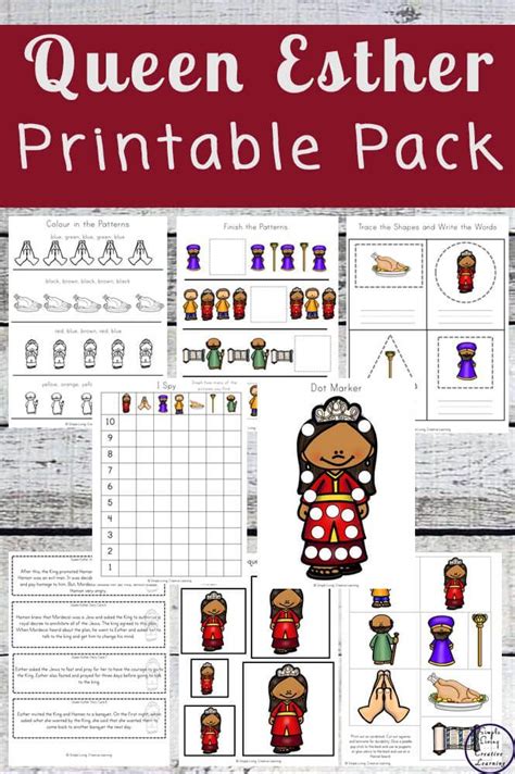 queen esther printable pack queen esther kids sunday school lessons