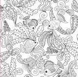 Coloring Ocean Pages Adults Printable Sheets Stress Kids Adult Underwater Summer Book Designs Drawing Relief Sea Print Clipart Life Animals sketch template