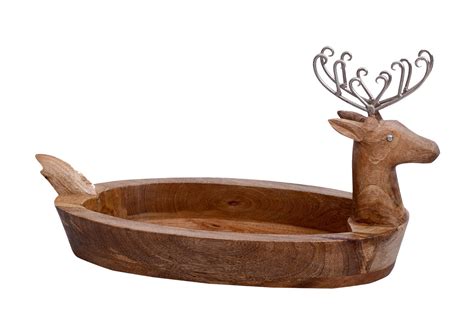 wooden reindeer face boat tray etsy