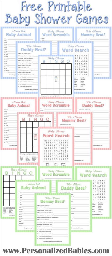printable baby shower games baby shower pinterest baby