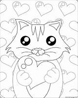 Valentin Chaton Mignon Kolorowanki Druku Kotki Kolorowanka Kot Colouring Supercoloring Ocelot Malowanka Kotków Kotkami sketch template