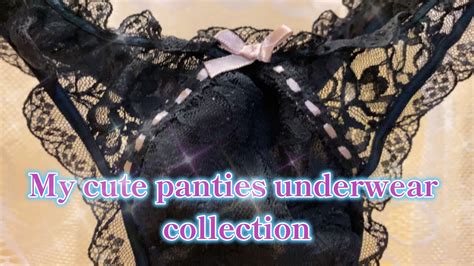 [26]my Cute Panties Underwear Collection Thong Black Youtube