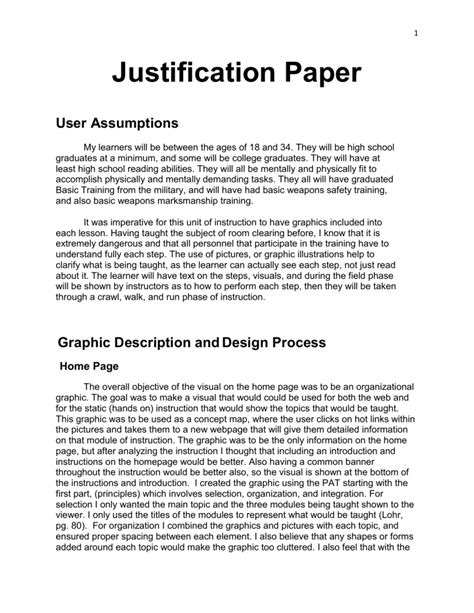 justification paper boise state university
