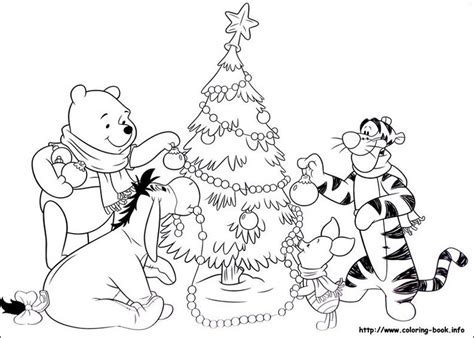 winnie  pooh christmas coloring pages  getdrawings