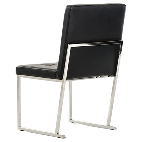 Modrest Click Modern Leatherette Dining Chair Black Set Of 2 Dcg
