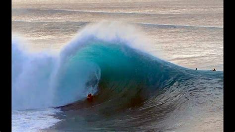 surfing pipeline   ft mega swell dec   jan    drone youtube