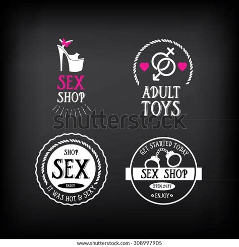 Sex Shop Logo Badge Design Stock Vector Royalty Free 308997905