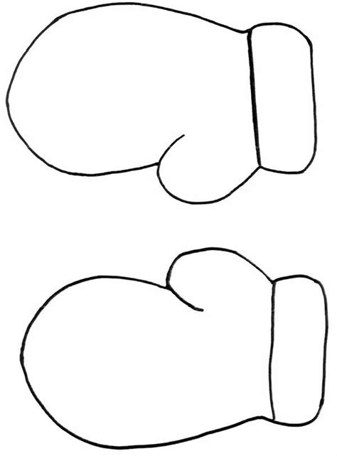 high quality mittens clipart coloring page transparent png