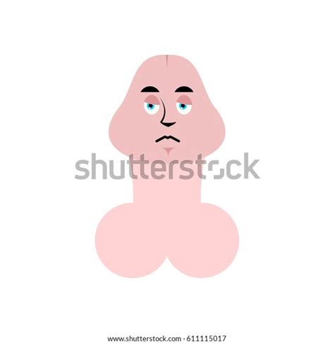 penis sad emoji dick emotion sorrowful stock vector royalty free