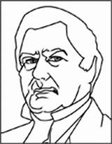 Coloring Millard Fillmore Pages Lil Fingers President sketch template