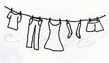 Drawing Clothes Clothesline Paintingvalley Drawings sketch template