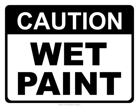 wet paint  printables