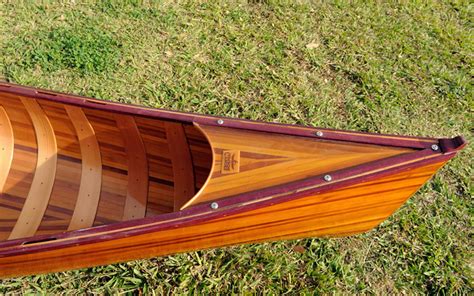 Cedar Wood Strip Built Canoe Boat 18 With Ribs Woodenboat Usa