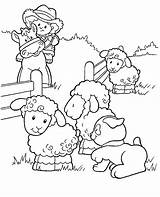 Farm Coloring Little People Animal Pages Kids Printable Choose Board Print sketch template