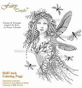 Coloring Pages Fairy Printable Tangles Adult Norma Dragonfly Etsy Book Stamps Burnell Fairies Sheets Dragonflies Books sketch template