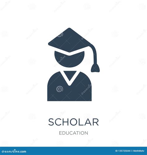 scholar icon  trendy design style scholar icon isolated  white background stock vector