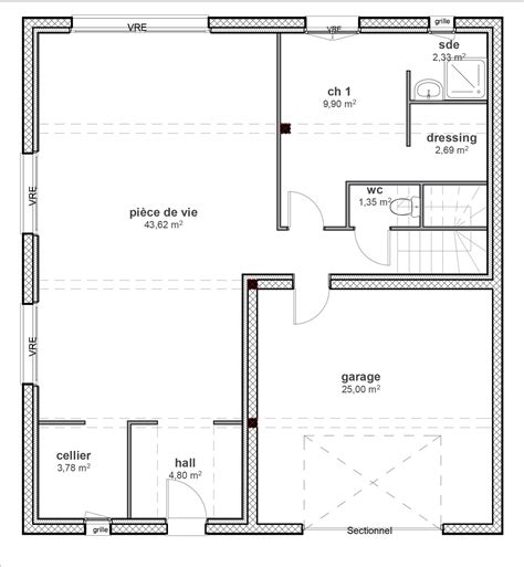 plan de maison avec  chambre au rdc ventana blog
