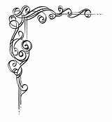 Scroll Corner Borders Clip Clipart Scrollwork Designs Paper Work Simple Border A4 Frames Size Vintage Clipartlook Vector Arabesque Tattoos Drawing sketch template