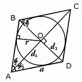 Rhombus Properties Formulas Fig Characterizations sketch template