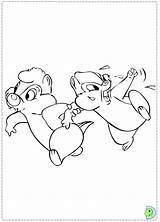 Coloring Dinokids Dale Chip Pages Close Disney sketch template