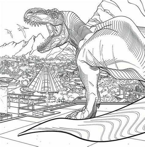 jurassic world coloring book pusat hobi   dinosaur coloring