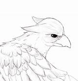 Hippogriff Lineart sketch template