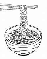 Doodle Bowl Noodle Stick Vector Premium Vectors sketch template