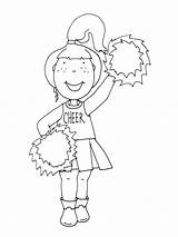 Coloring Pages Cheerleader Printable Color Girl Girls Bright Colors Favorite Choose sketch template