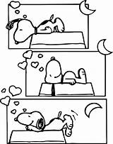 Coloring Sleep Bad Snoopy Cartoon Wecoloringpage sketch template