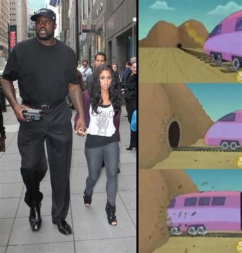 Big Tall Shaquille O Neal And Tiny Girl Shaq Train Don T