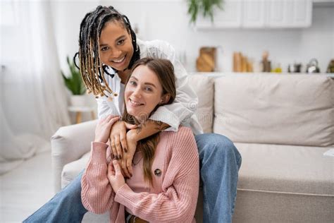 Smiling African American Lesbian Woman With Stock Image Image Of
