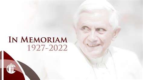 pope emeritus benedict xvi 1927 2022 youtube