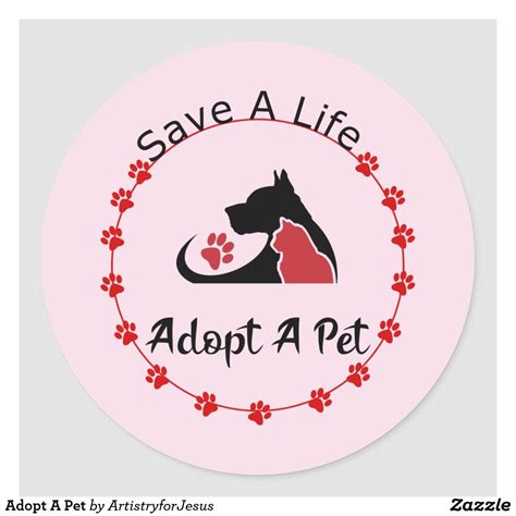 adopt  pet classic  sticker  design custom design  paper  stickers day