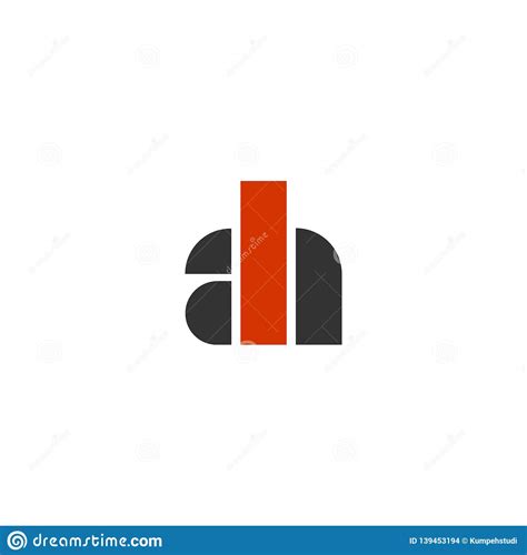 ah initials monogram concept logo simple geometric stock vector illustration  graphic shape