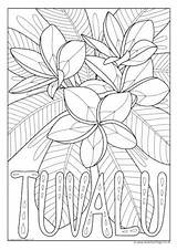 Colouring Tuvalu sketch template