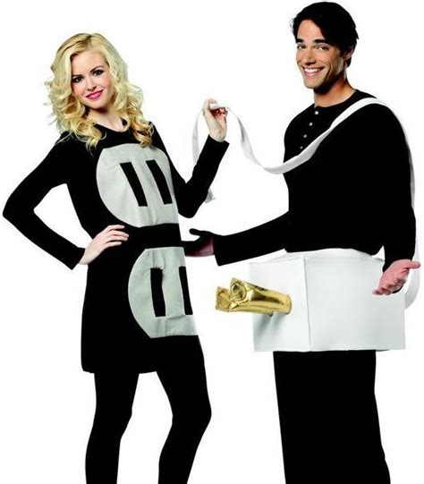 Plug And Socket Costume Adult Humorous Funny Couples Light