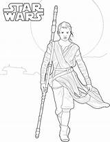Rey Wars Star Coloring Pages Drawing Printable sketch template