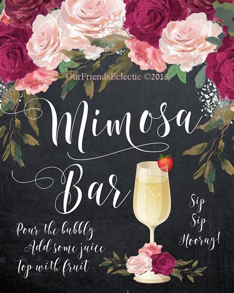 mimosa bar sign printable mimosa bar sign digital mimosa etsy uk
