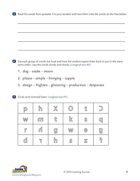 printable dyslexia test