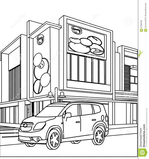 sports utility vehicle coloring page stock illustration illustration