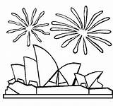 Australia Opera Coloring Pages House Sydney Colouring Kids Online Fireworks Thecolor Color Printable Christmas Australian Craft Sidney Template Popular Visit sketch template