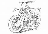 Coloring Motorbike Pages Motorcycle Drawing Dirt Clipart Printable sketch template
