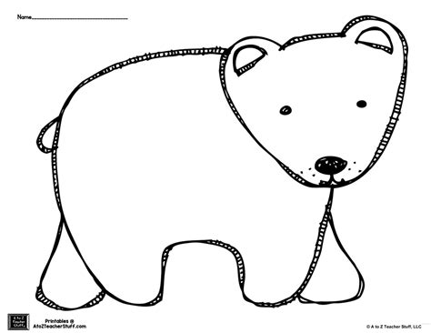 simple bear head coloring coloring pages