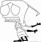 Coloring Chipmunk Trial Copper Invader Zim Pages Coloringpages101 sketch template