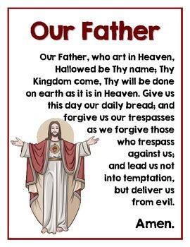 father prayer poster  faithhopelovelearn tpt
