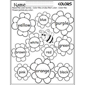 colors coloring printable
