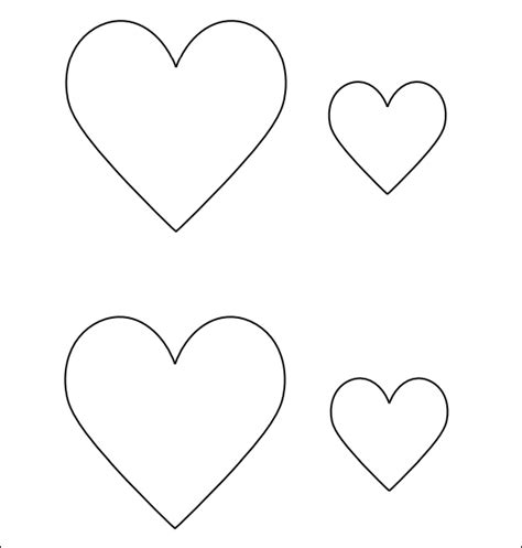 printable valentine heart outline  printable valentine hearts