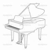 Piano Outline Grand Illustration Baby Drawings Pianos Stock Drawing Cakes Plan Template Choose Board Vector Floor sketch template