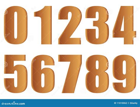 brown numbers stock photography image