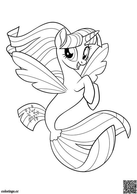 twilight sparkle sea pony coloring pages   pony
